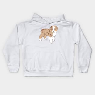 Red Merle Aussie Puppy Kids Hoodie